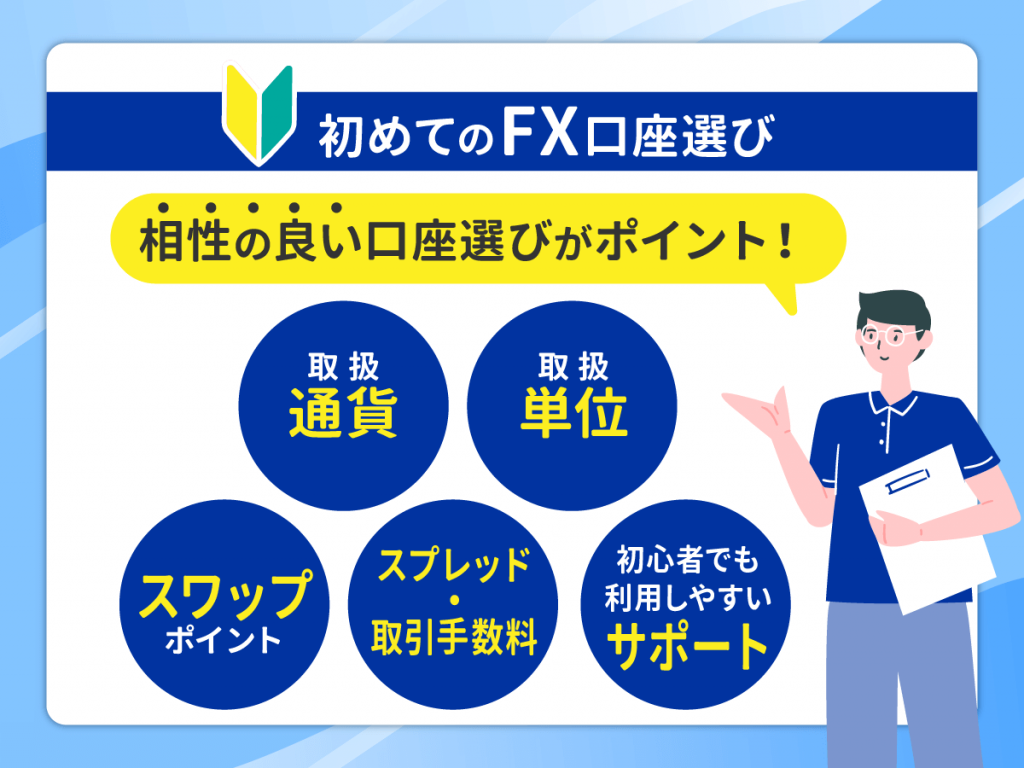 初めてのFX口座選びは相性の良さが重要！