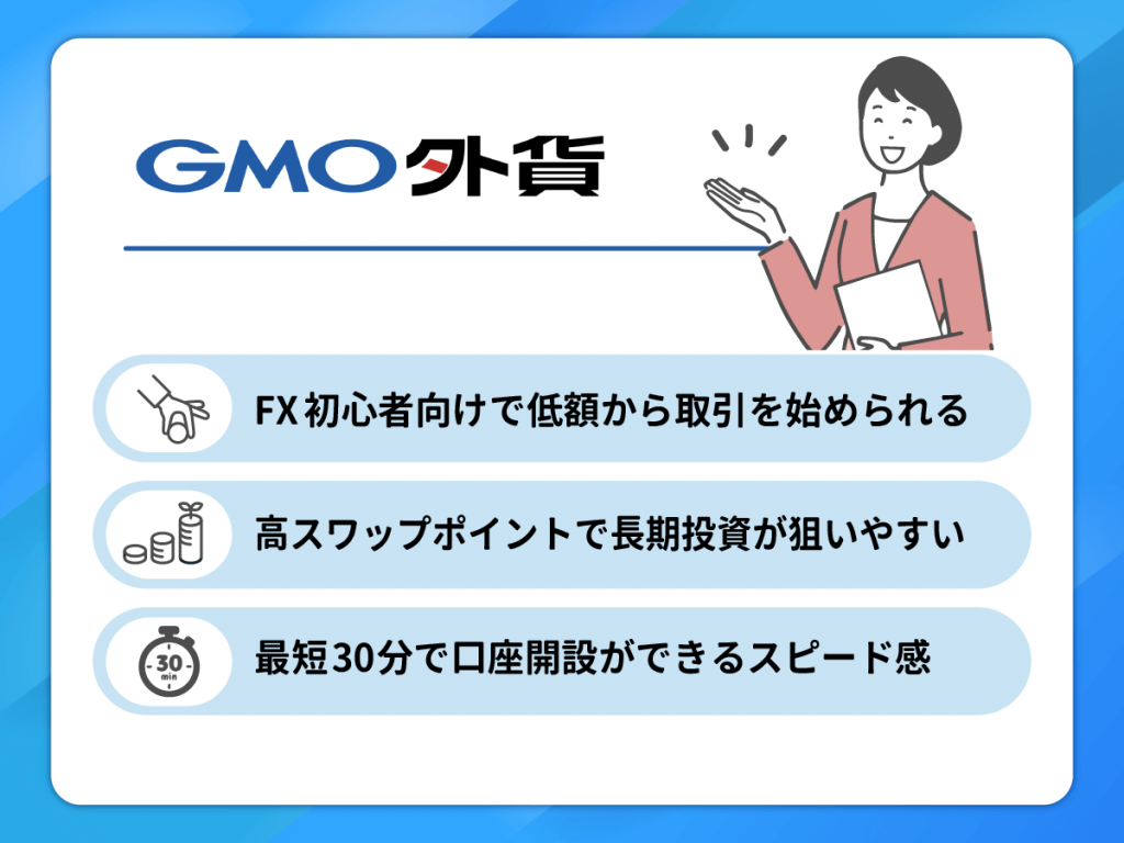 GMO外貨はFX初心者向けで最短30分の口座開設で取引スタート