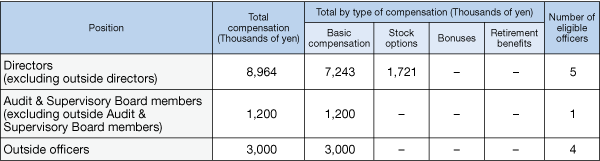 Compensation of Corporate Officers